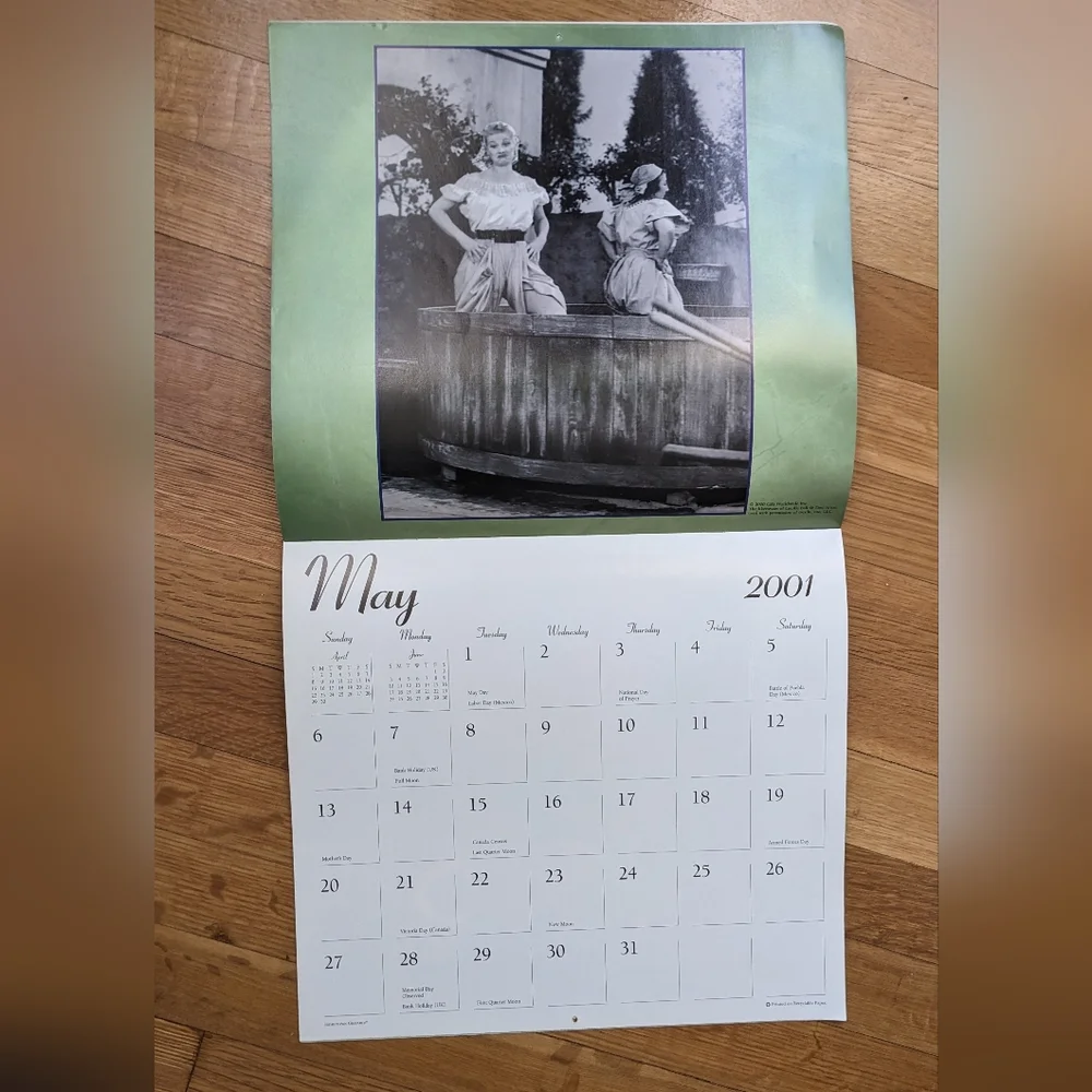 I Love Lucy 50th Anniversary 2001 Collector Calendar. Unused.